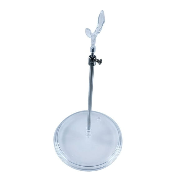 MERIGLARE Support de Poupée 1/12 1/6 Présentoir de Poupée Support de Figurine d'Action, Portable, Robuste, Durabilité, Premium, Support Réglable en Hauteur Transparent