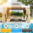 thumbnail image 4 of SUNCROWN 10' x 10' Outdoor Patio Canopy Gazebo with Mosquito Netting- Beige, 4 of 13