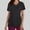 Black, variant on Scrubs for Women Summer Scrub Tops V-Neck Modern Fit with 2 Patch Pockets and 2-Way Stretch Fabric Short Sleeve Uniform Army Green L