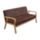 thumbnail image 2 of sofá de la sala,Sillón sofá sillón Respaldo Cuerpo Sofá,Sofá de salón interior con estructura de madera.,Sofá minimalista moderno para dormitorio de oficina en Marron oscuro, 2 of 8