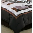 thumbnail image 6 of Chezmoi Collection Weston 7-Piece Southwestern Country Skull Comforter Set, Multicolor Brown Beige Tan White Printed Washed Microfiber Bedding, Queen, 6 of 9