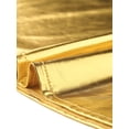 thumbnail image 5 of Unique Bargains Women's Deep V Neck Backless Metallic Holographic Crop Tops M Gold, 5 of 6