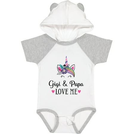 

Inktastic Gigi and Papa Love Me Unicorn Gift Baby Girl Bodysuit