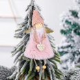 thumbnail image 2 of Pedante del festival del terciopelo de la decoración colgante del ornamento de la muñeca de la Navidad para el hotel casero, rosa Advancent HA001209-02, 2 of 6