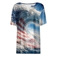 thumbnail image 3 of CONZONE 4Th Of July Womens T-Shirts Short Sleeve Independence Day T Shirts for Women Casual V Neck Patriotic America Flag Graphic Lightweight Tees Soft Cozy Tops, 3 of 4