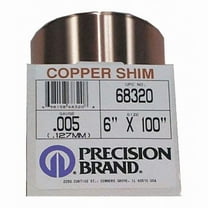 Precision Brand Shim Stock,Roll,Copper,0.0100 In,6 In 68450