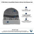 thumbnail image 4 of CTM  Snowflake Pattern Winter Knit Beanie Hat (Men), 4 of 4
