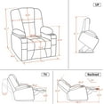 thumbnail image 6 of MCombo Electric Power Lift Recliner Chair with Extended Footrest for Elderly People, 3 Positions, Hand Remote Control, Lumbar Pillow, 2 Cup Holders, USB Ports, 2 Side Pockets, Fabric 7507 Green, 6 of 7