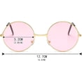 thumbnail image 2 of 2 PCS Hippy Specs Sunglasses, Metal Round Frame Sunglasses Circle Retro Glasses Vintage Sunglasses Round Hippie Glasses Festival Sunglasses Disco Glasses Fancy Dress Sunglasses Colored Lens Sunglasses, 2 of 8