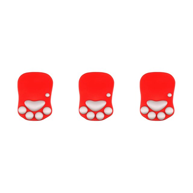 Guardoinrt Comfortable And Stylish Cat Paw Mouse Mat For Wrist Protection Unique Safe DS-001 bright red 3Set