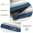 thumbnail image 6 of Navy Blue Grey Stripe Round Area Rug 3 FT, Small Kitchen Bathroom Mats, Minimalist Farmhouse Striped Washable Indoor Outdoor Throw Runner Carpet Non-Shedding Doormat for Table Shower Sofa Entryway, 6 of 8