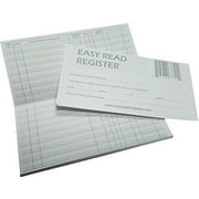 5 Transaction Checkbook Registers 2021-2022-2023 Calendars Gray and White Lined 13 Page