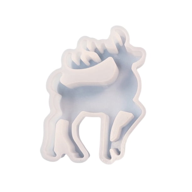 Moldes Silicona DIY 3D Navidad Molde para Resina Epoxi Fundición (1 Alce)