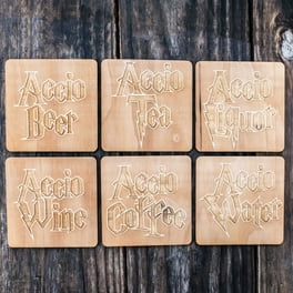 Accio Coaster Set of 6 Raw Wood Accio Coaster Set of 6 Raw Wood