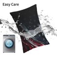 thumbnail image 6 of Zufioo American Flag Waving Print Print Double-Sided Throw Pillow Cover, Pillow Protector Home Decor - With Hidden Zipper, Suitable for Bedroom, Living Room, Car Interior-14"x20", 6 of 6