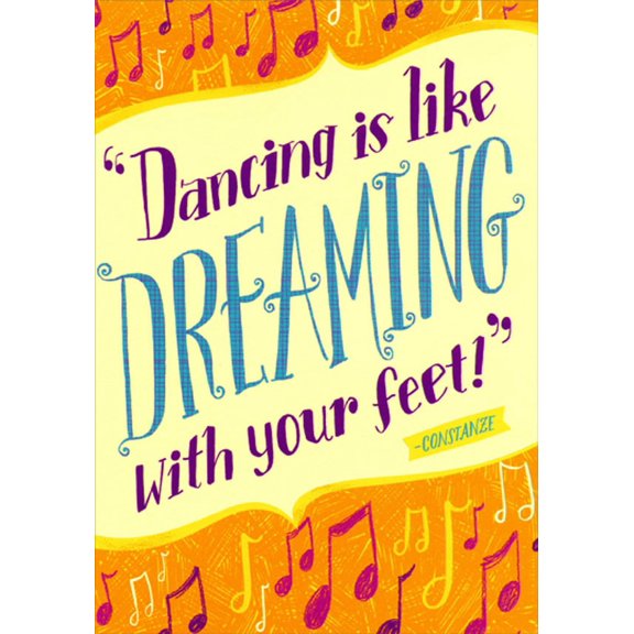 Designer Greetings Dreamin with your Feet Dance Recital Congratulations Card