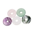 thumbnail image 3 of 5pcs Natural Jade Necklace Peace Buckle Pendant for DIY Jewelry Making, 3 of 8