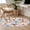 Blue, variant on Colorful Floral Spring Round Area Rug 4 FT, Non Slip Indoor Outdoor Rug, Country Watercolor Botanical Washable Soft Circular Carpet Non-Shedding Floor Mat for Coffee Table Nursery Foyer Balcony