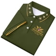 thumbnail image 2 of Dwelliawo Men's 250th Anniversary National Flag Print Polo Shirt 1776-2026 Casual Patriotic Short Sleeve Shirts 250 Anniversary Usa Patriotic Shirt Polo Top Army Green 2XL, 2 of 6