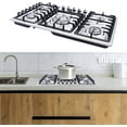 thumbnail image 5 of Gas Cooktop 34 Inch Gas Stove Top, 5 Burners Stainless Steel Built-In NG/LPG Gas Stove for Home Kitchen With Thermocouple Protection(5 Burners 860 * 500mm), 5 of 9