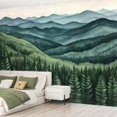thumbnail image 2 of Peel and Stick Wallpaper Canvas Abstract Mountain Nature Green Landscape Mountain Scene Mountain Modern Art Wall Mural Decor Self Adhesive and Removable 69in x 98in, 2 of 6