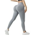 thumbnail image 2 of UQJfacai Ribbed Leggings Women Elastic High Waisted Tummy Control Butt Lifting Seamless Soft Strechy Gym Workout Yoga Pants, 2 of 7