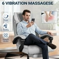 thumbnail image 3 of Homall Massage Office Chair with Heat and 6 Vibration Points,High Back Executive Office Chair with Reclining Backrest with Reclining Backrest,Ergonomic Computer Desk Chair with Footrest,Linen,Gray, 3 of 7