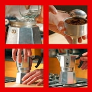 Bialetti Moka Express Stovetop Coffee Make Aluminium - 6 Cup