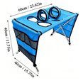 thumbnail image 3 of Breathable Mesh Pet Grooming Hammock, Detachable Stainless‑Steel Stand Work Table for Small‑Pet Trimming Care [Blue], 3 of 4
