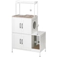 thumbnail image 1 of Bandeja higiénica HOOBRO Dual-House para gatos, color blanco, 1 of 9