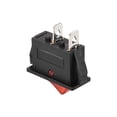 thumbnail image 4 of Interruptor de palanca rojo Uxcell para barco, interruptor de palanca para coche marino de 2 pines ON/OFF AC 250V/16A negro 5 piezas, 4 of 4