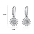 thumbnail image 5 of Pendientes con forma de margarita, pendientes colgantes de plata de ley para mujeres y niñas, pendientes colgantes con circonita cúbica, regalos de joyería de cumpleaños hipoalergénicos, 5 of 5