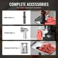 thumbnail image 6 of Electric Meat Grinder 3 Lbs/Min Sausage Stuffer Maker, 450W Motor, 3 Cutting Plates, SUS304 Stainless Steel Blades, Easy to Clean, Compact Design for Home Kitchen Use, 6 of 6