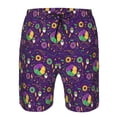 thumbnail image 4 of Kdxio Mardi Gras and Donuts Pattern Mens Casual Shorts - Drawstring Summer Beach Sports Shorts for Men, 4 of 9