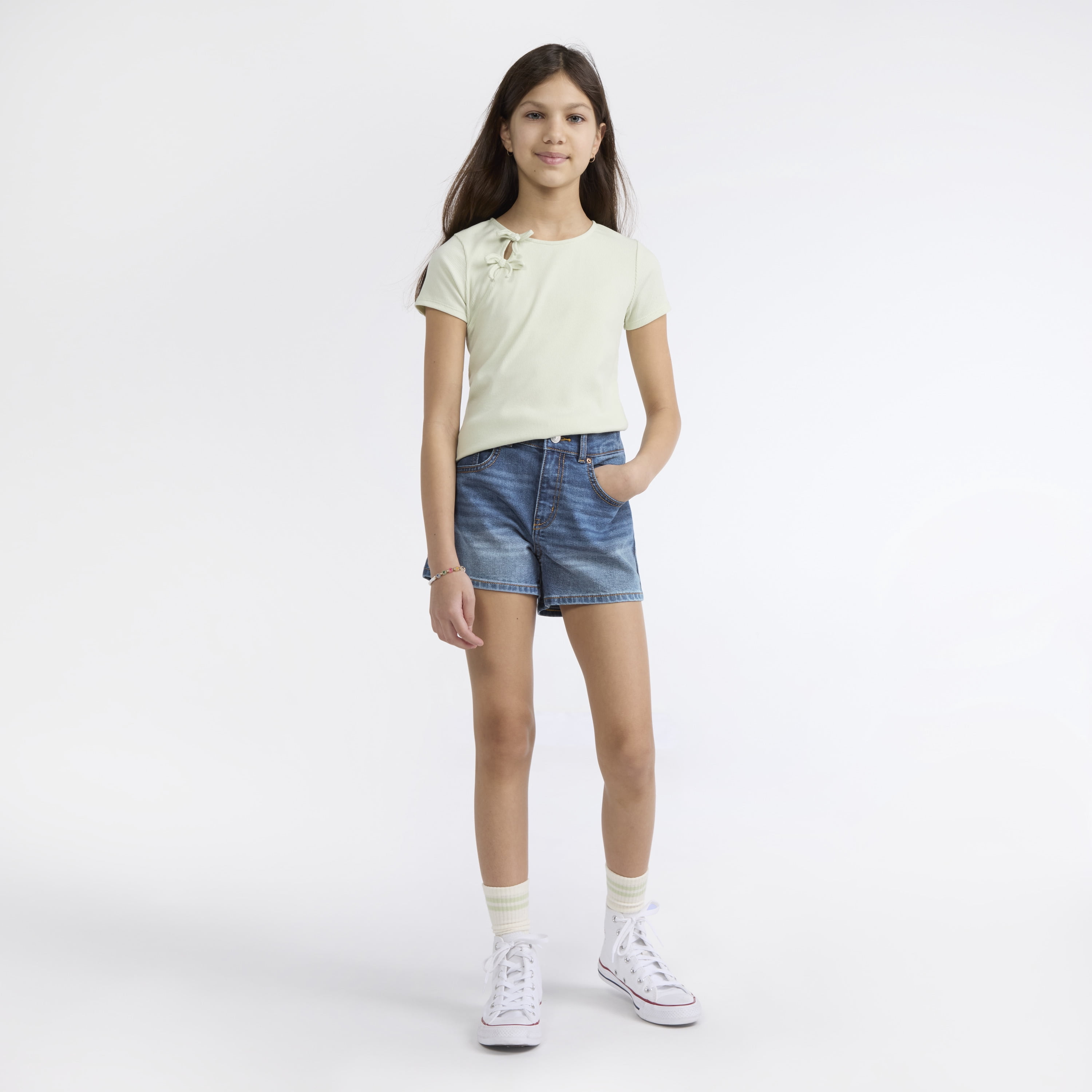Levi Strauss Signature Girls High Rise 3" Denim Shorts, Sizes 5-18