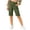 Army Green, variant on Girls Chino Shorts High Waist Rolled Hem Casual Summer School Uniform Shorts for Girls