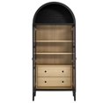 thumbnail image 5 of Storage Display Accent Cabinet, Black, Wood, Living Office Kitchen Hospitality Restaurant, Modern Contemporary HB36292, 5 of 11