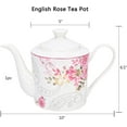 thumbnail image 3 of STP Porcelain J-217513 Teapot, Rose Garden, Bone China Porcelain, Floral Design, Kettle, Kitchen Tea Pot, 1.15-qt. (1.1 L), 3 of 5