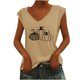 thumbnail image 1 of Camiseta sin mangas con cuello en V y estampado informal a la moda para mujer Pompotops  lopia999989, 1 of 4