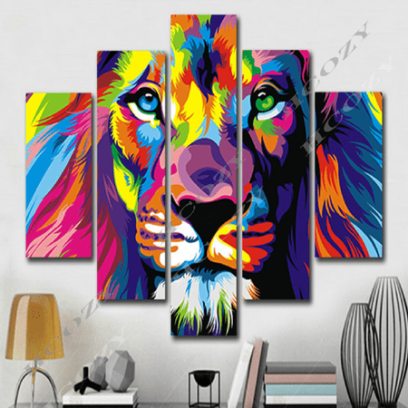 Abstract Home Decor - My. Way 5 Pcs Frameless Canvas Prints Pictures, Morden Abstract Paintings, Canvas Wall Art, Home Decor Series