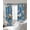 Blue, White, Brown, variant on Coastal Shells Blackout Curtains for Bedroom/Living Room, Thermal Insulated Kitchen Curtains, Summer Ocean Waves Conch Grey Wooden Grain Grommet Darkening Window Treatment Drapes 27.5"x39"x2
