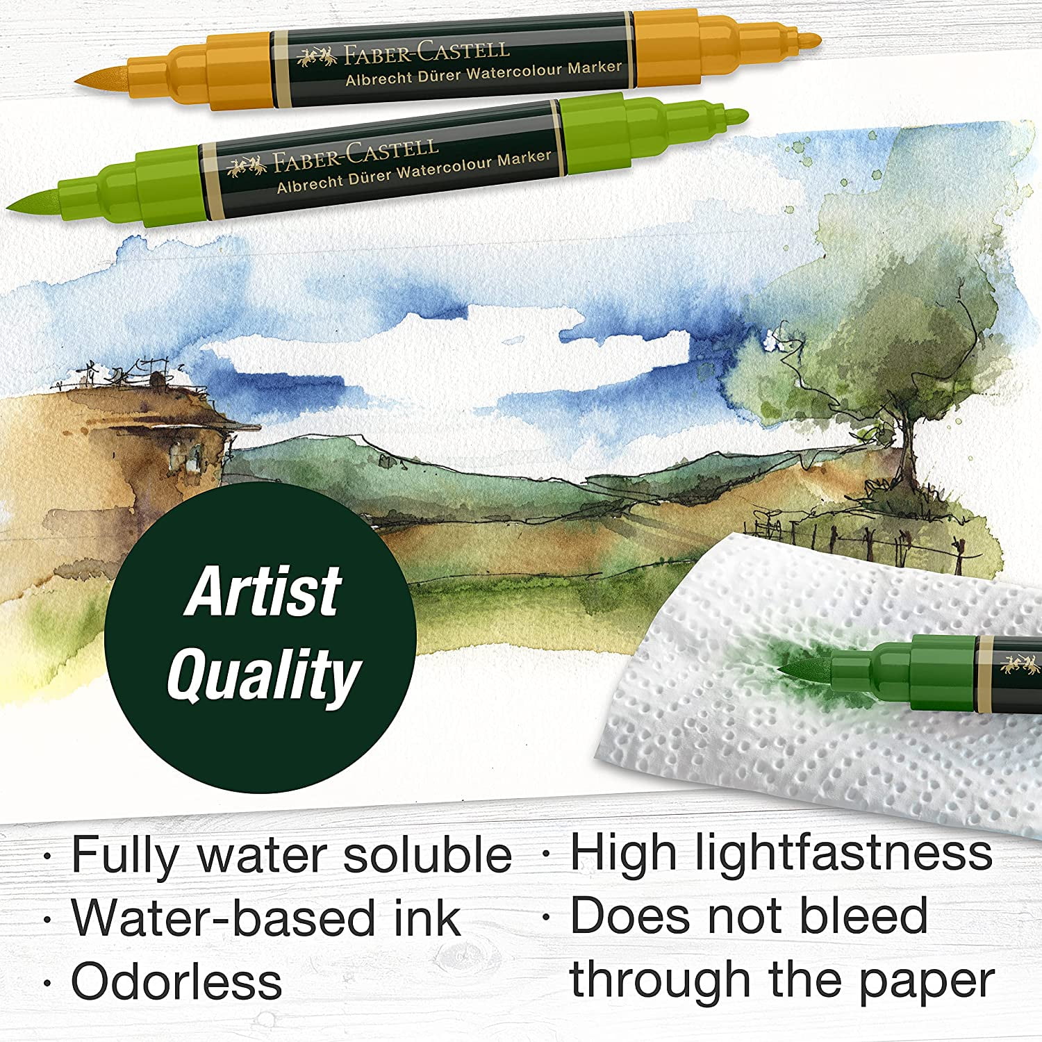 5-color Albrecht Durer Watercolor Marker Wallet Set @ Raw