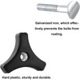 thumbnail image 3 of Lawn Mower Handle Bolts 4 Sets T-Handle Nut Screw Bolts Triangular Handle Fastening Screw Set Universal Fixing Nut Replacement Parts Lawnmower Handle Wing Nut for Honda & Most Lawn Mower Machine, 3 of 7