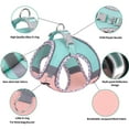 thumbnail image 4 of AIITLE Adjustable Reflective Breathable Dog Harness Vest, No Pull, Escape Proof, with Leash, Small/Medium Dogs, Turquoise-Pink, M, 4 of 8