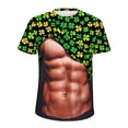 thumbnail image 5 of UVEASISHA T-Shirt pour Hommes de la Saint-Patrick Trèfle Porte-Bonheur Imprimé Faux Muscles T-Shirts Amusants Décontractés Manches Courtes Col Rond T-Shirts de Fête 2025 Cadeaux pour Hommes Soldes Aujourd'hui Liquidation à l'Heure Vert TTTG, 5 of 5