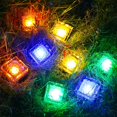 thumbnail image 5 of 1 lámpara de 4 LED de colores, luz solar para exteriores con control remoto, luces solares para caminos, luces de ladrillo para estanques al aire libre, caminos de tierra, jardines y patios, 5 of 5