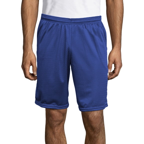 Hanes Sport Men's and Big Men's 9" Athletic Mesh Shorts with Pockets, up to size 2XL
