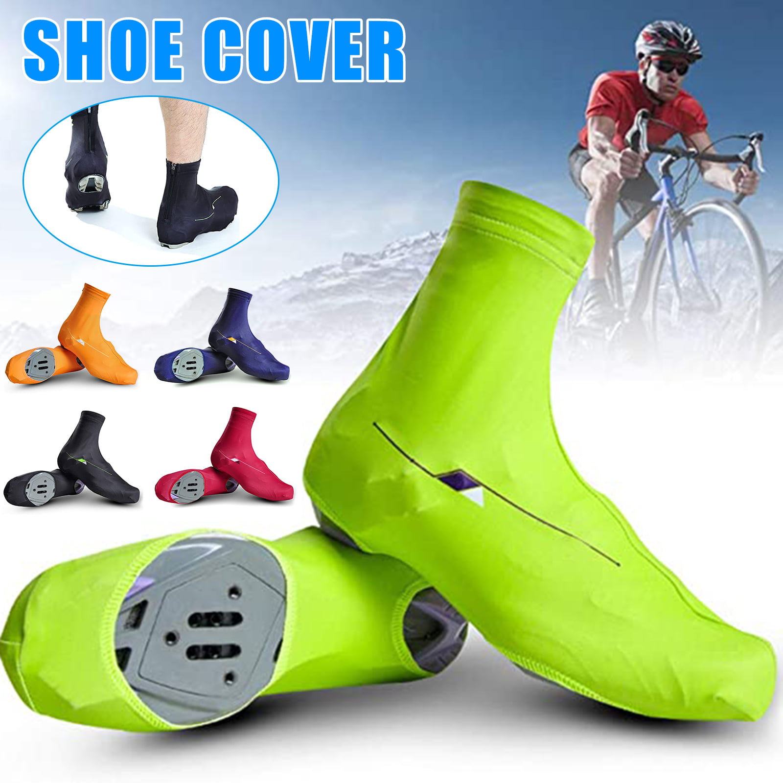 Cycling Shoe Cover Bicycle Bike Overshoe Waterproof Rain Toe Protector Windproof 