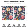 thumbnail image 2 of Floral Privacy Curtains 52x63 Inch Rod Pocket Blackout Drapes 2 Panels for Bedroom and Comfortable Shade, 2 of 2