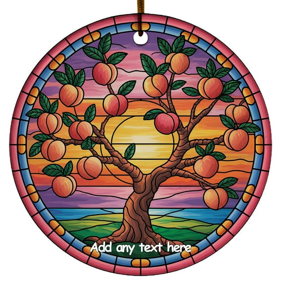 Peach Tree Ornament – Customizable Ornament Gift for Christmas 2025, for Gardeners, Plant Fans, Friends or Couples